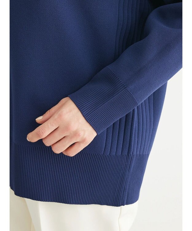 Green Parks かるい クルーネックカーディガン Navy