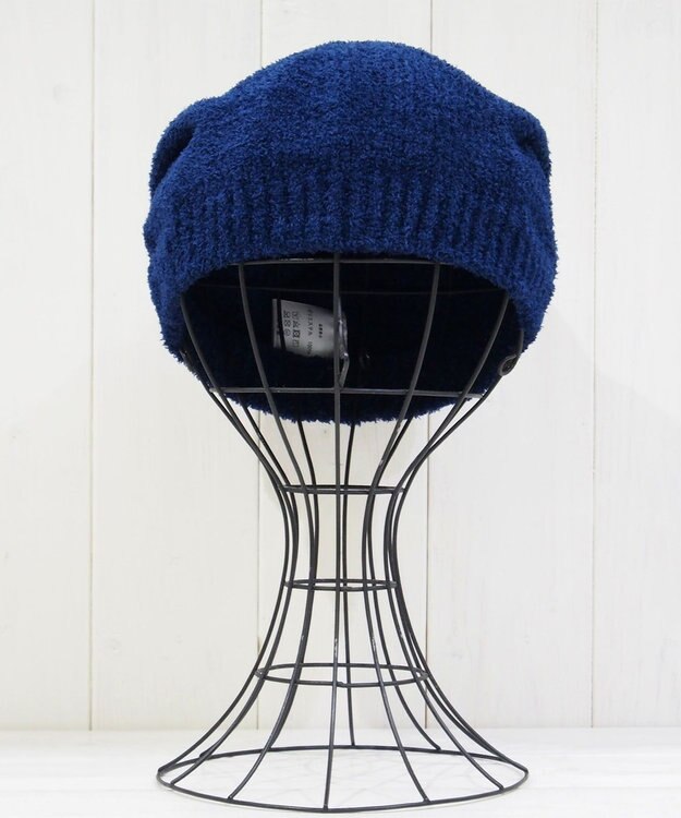 石田製帽 マイクロモール ホールガーメント ニット帽 ネイビー