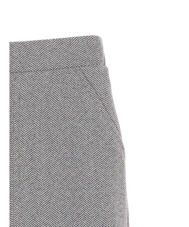 Green Parks 柄圧縮ポンチＩラインスカート Herringbone