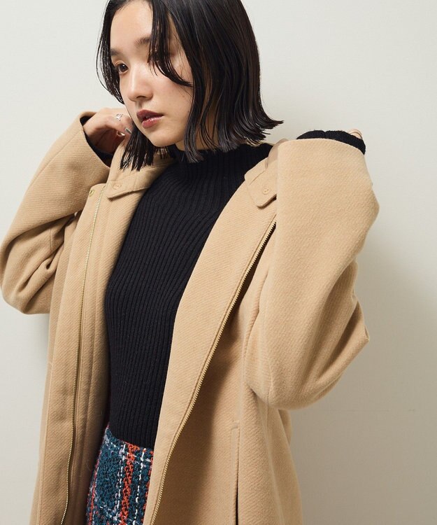 Green Parks ・Ｐｅｔｉｔ　Ｆｌｅｕｒ　ボトルネックリブニット Black