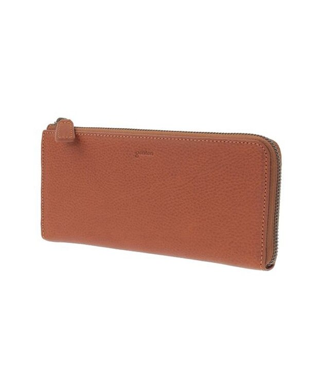 genten ミネルヴァ2 Lファスナー長財布 チャ