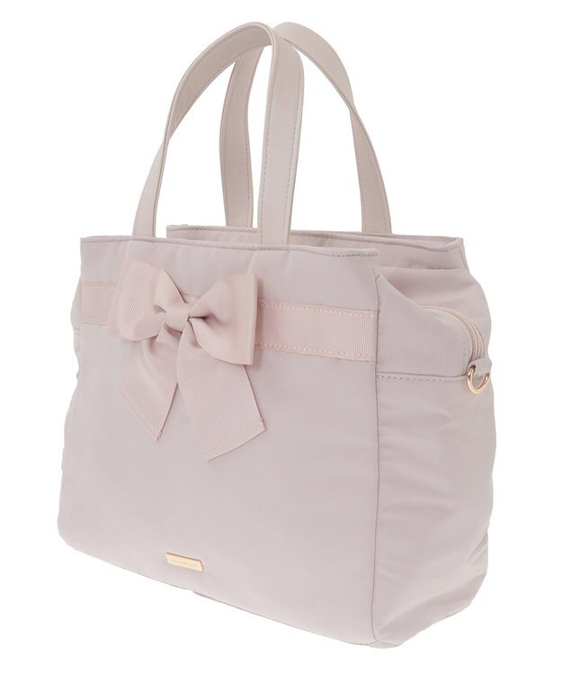 Maison de FLEUR グログランリボン3ルーム2Wayトートバッグ Pink