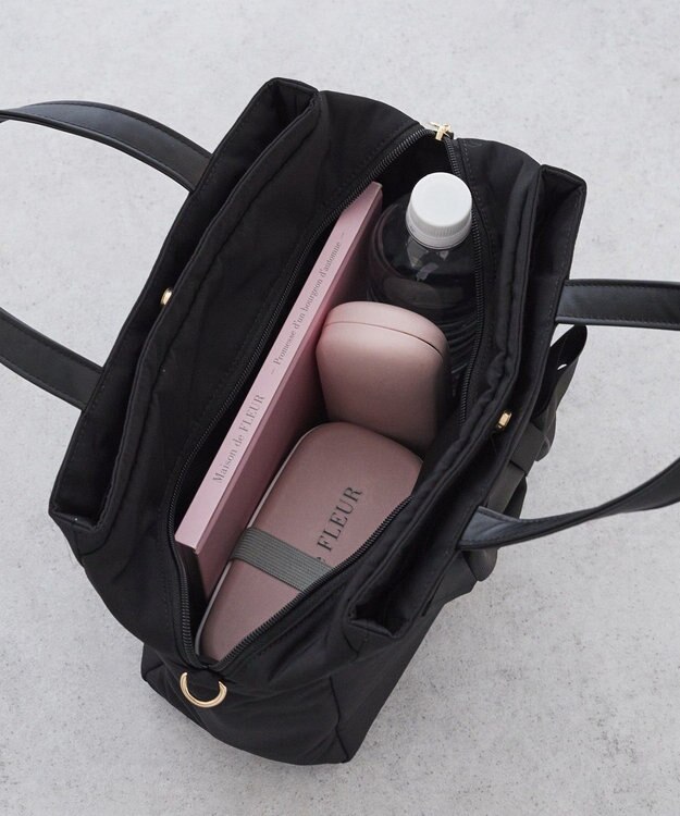 Maison de FLEUR グログランリボン3ルーム2Wayトートバッグ Pink