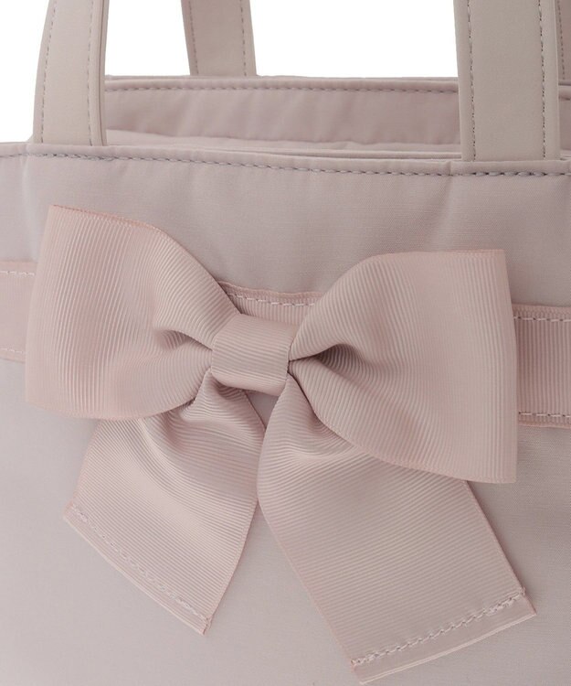 Maison de FLEUR グログランリボン3ルーム2Wayトートバッグ Pink