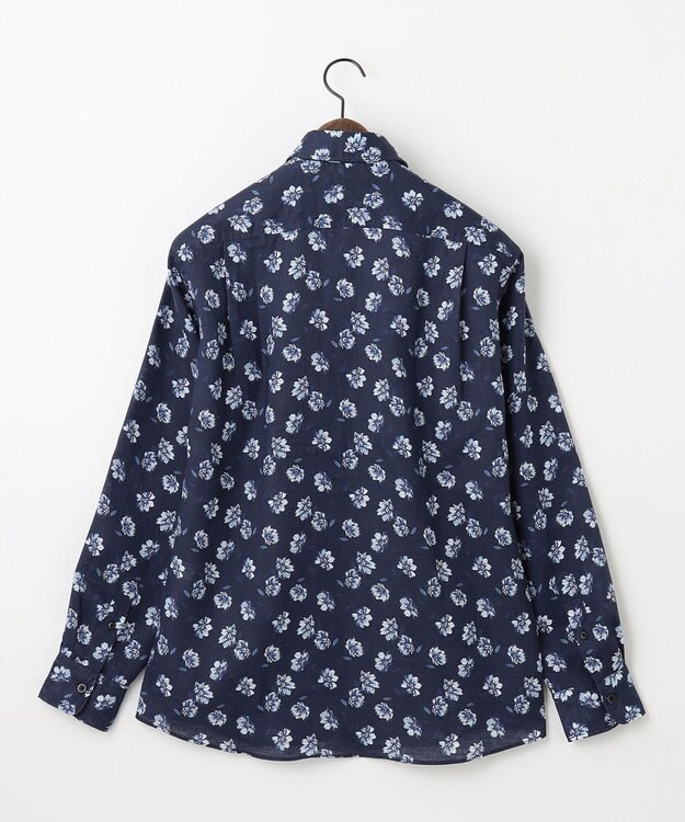 JOSEPH ABBOUD 【麻100％・軽い・涼しい】モイスチャー リネン シャツ ネイビー系6