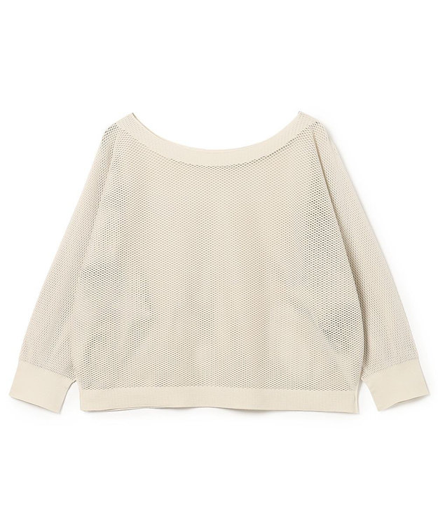 Chacott Chacott BALANCE【ノーソイングニット】７分袖メッシュニットＴシャツ グレージュ