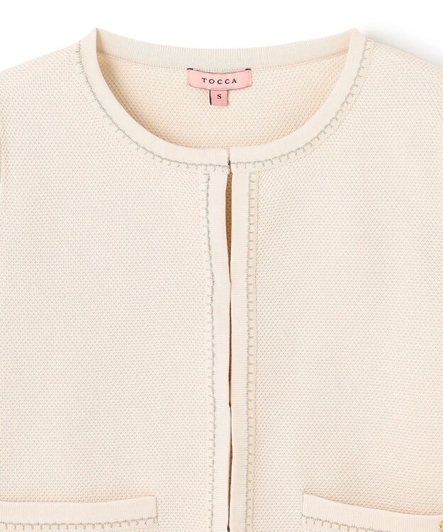 TOCCA NIGHT GROOVE ニットジャケット アイボリー系