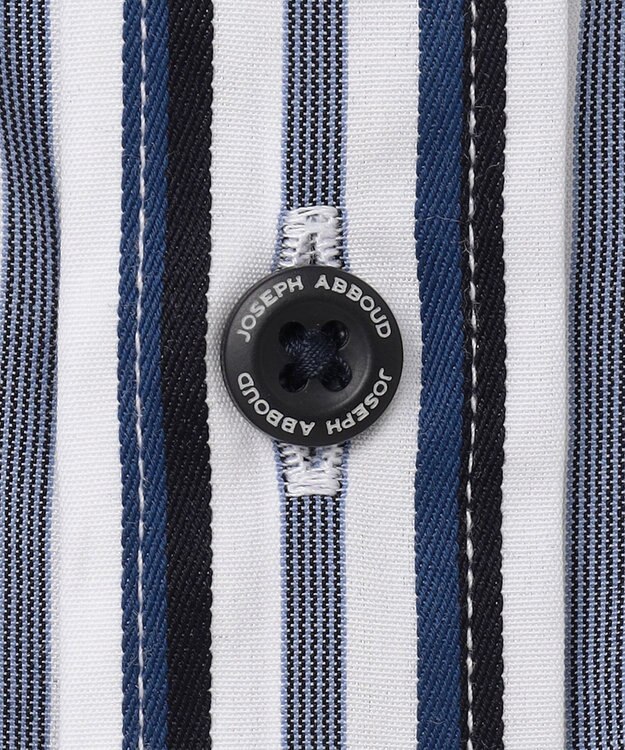 JOSEPH ABBOUD 【オーガニックコットン・柔らかな肌触り】カラーストライプ シャツ サックスブルー系1