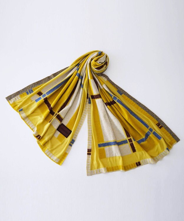 nitorito 【UNISEX】tanbo チェック柄 ストール yellow