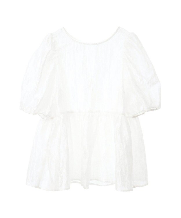 earth music&ecology シアージャガードペプラムチュニック White