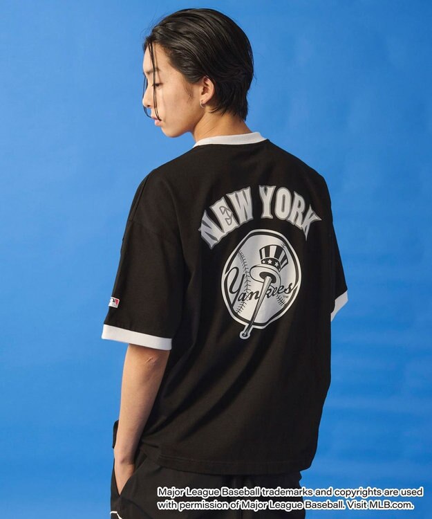 WEGO 【ユニセックス着用ITEM】別注MLBリンガーグラフィックT（SS） ブラック