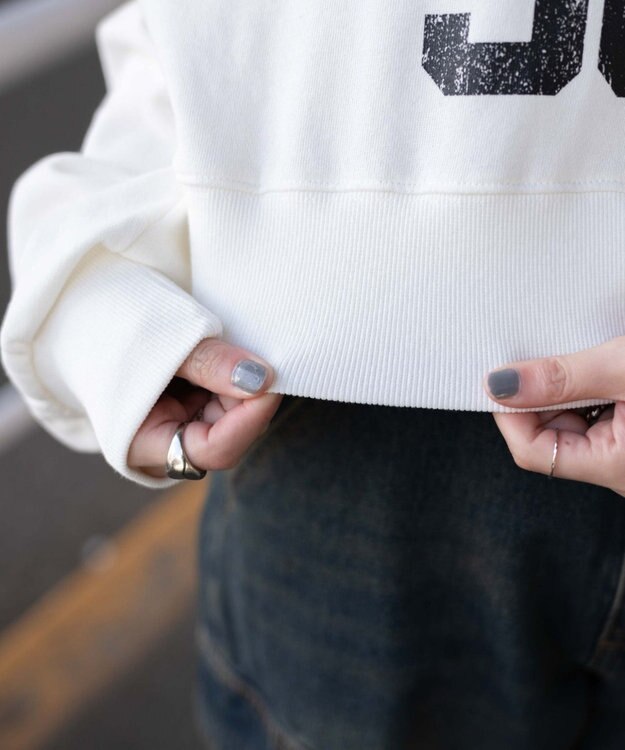 WEGO オフショルショートスウェット ホワイト