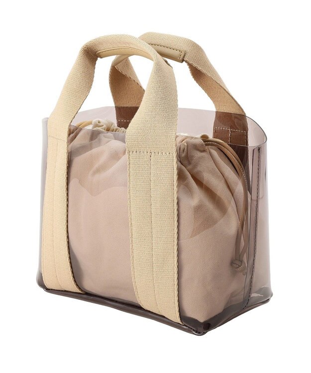 Green Parks 巾着付きＰＶＣトートバッグ Beige