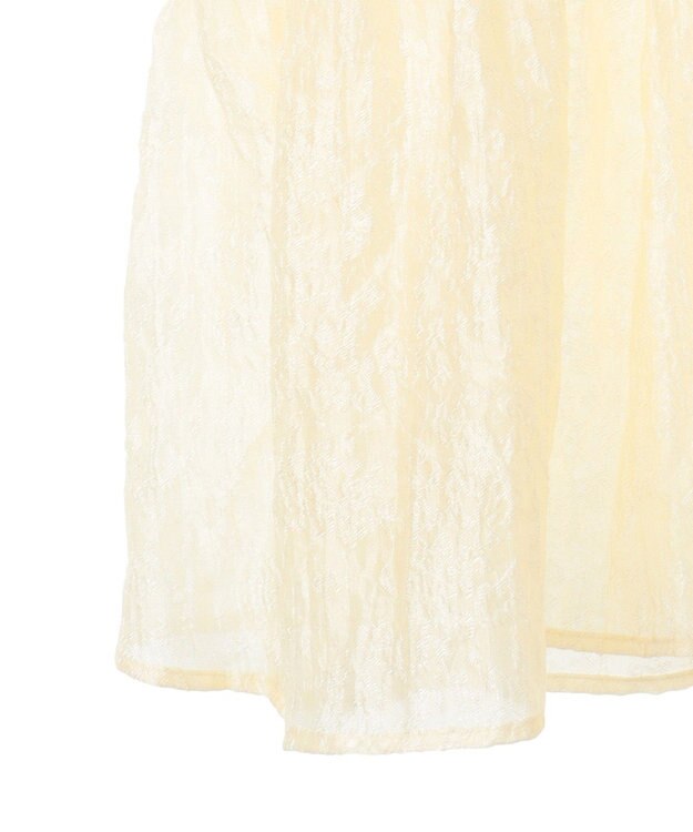 earth music&ecology シアージャガードペプラムチュニック Yellow