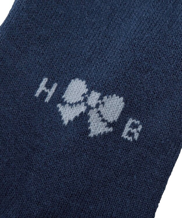 MIKI HOUSE HOT BISCUITS 【80-120cm】 ワンポイントリボン タイツ 紺