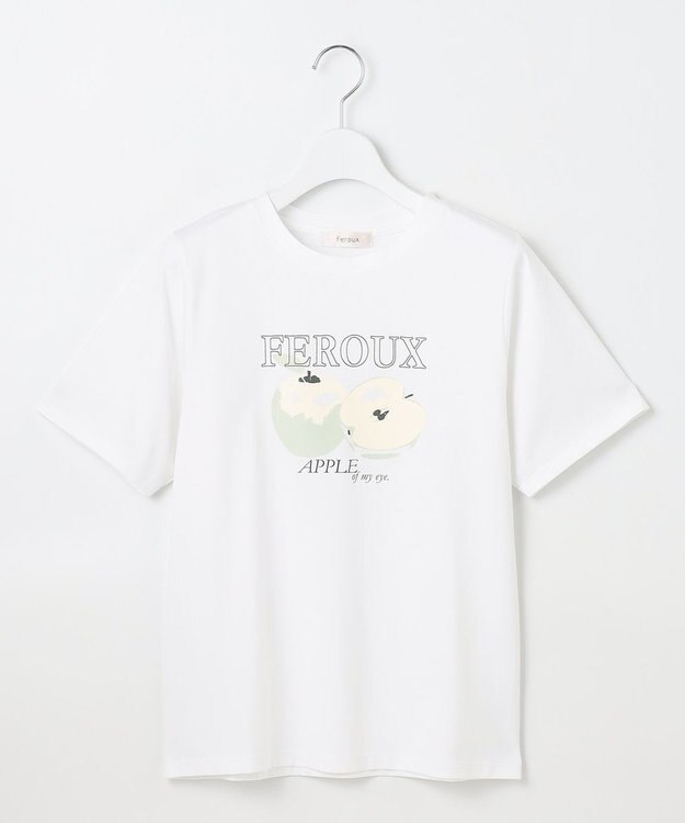 Feroux フルーツモチーフプリント Tシャツ ホワイト系