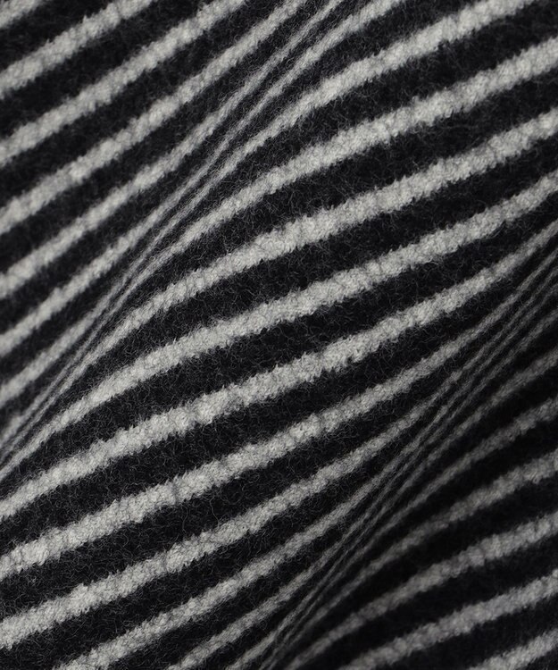 ICB ミルドウール ストライプ柄ニットスカート ブラック系1