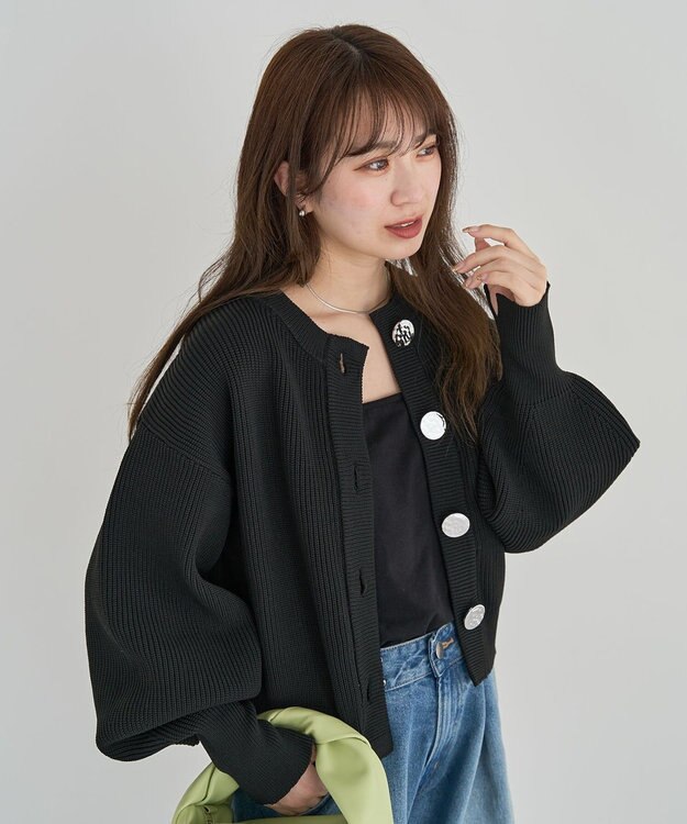 Green Parks ・ＡＮＤＳＥＡＲＣＨ　ニットカーディガン Black