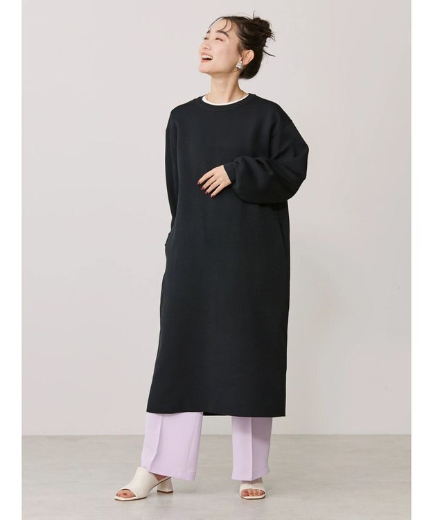 AMERICAN HOLIC エコカルットクルーネックワンピース Black