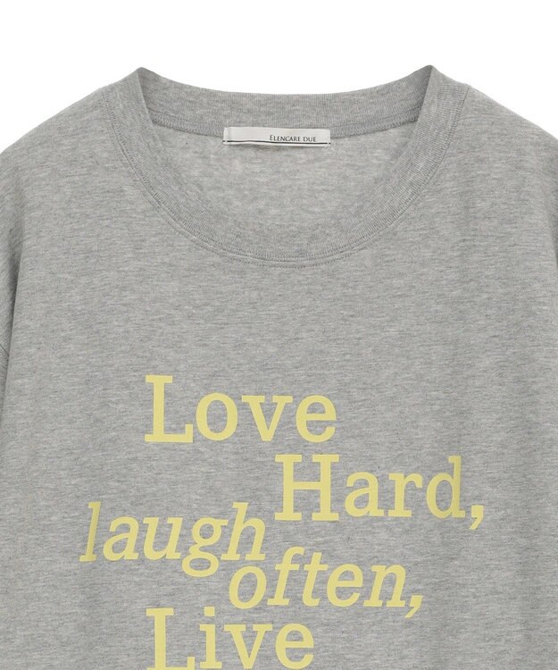 Green Parks ・ＥＬＥＮＣＡＲＥ　ＤＵＥ　ロゴｐｔ　６分袖ＴＥＥ Gray Mixture