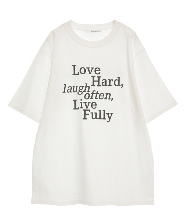 Green Parks ・ＥＬＥＮＣＡＲＥ　ＤＵＥ　ロゴｐｔ　６分袖ＴＥＥ Off White