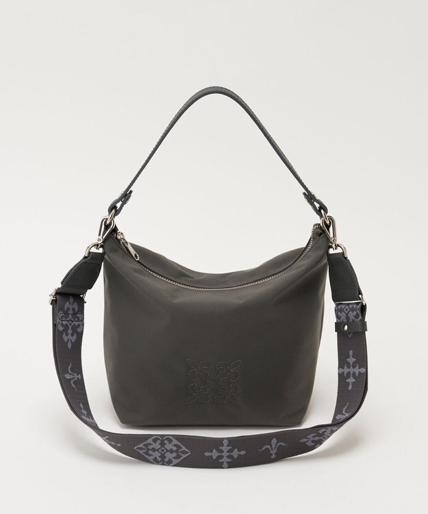 russet ＜320g/撥水性あり＞コーデュラナイロン2wayシンプルショルダーバッグ(CE-1536) Gray