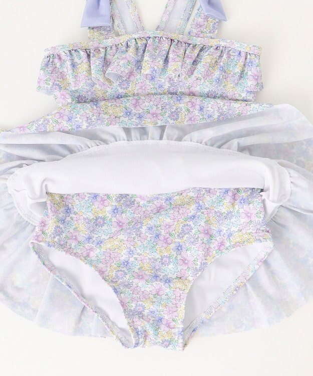 ANY KIDS 総柄 フリル ワンピース 水着 小花柄