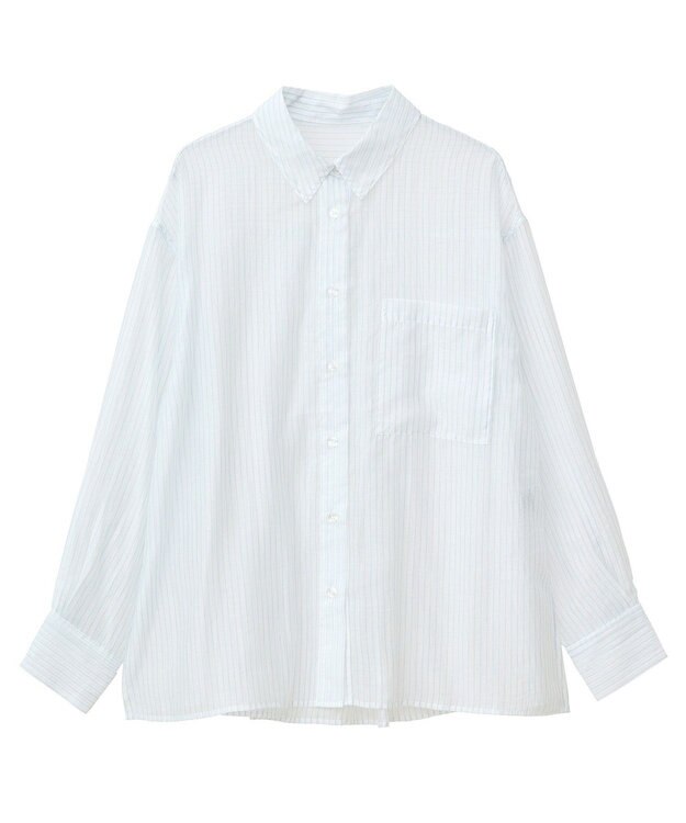 AMERICAN HOLIC シアーシャツ Stripe White