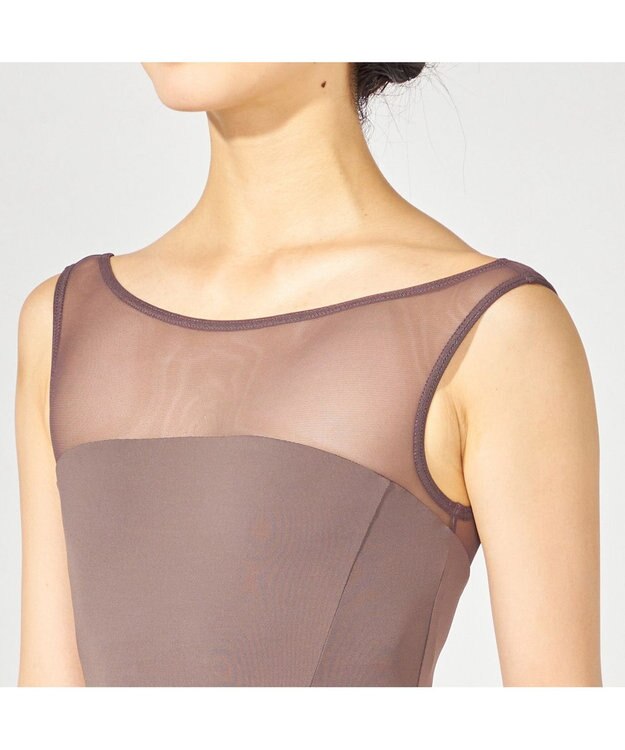 Chacott ノースリーブレオタード ダークブラウン