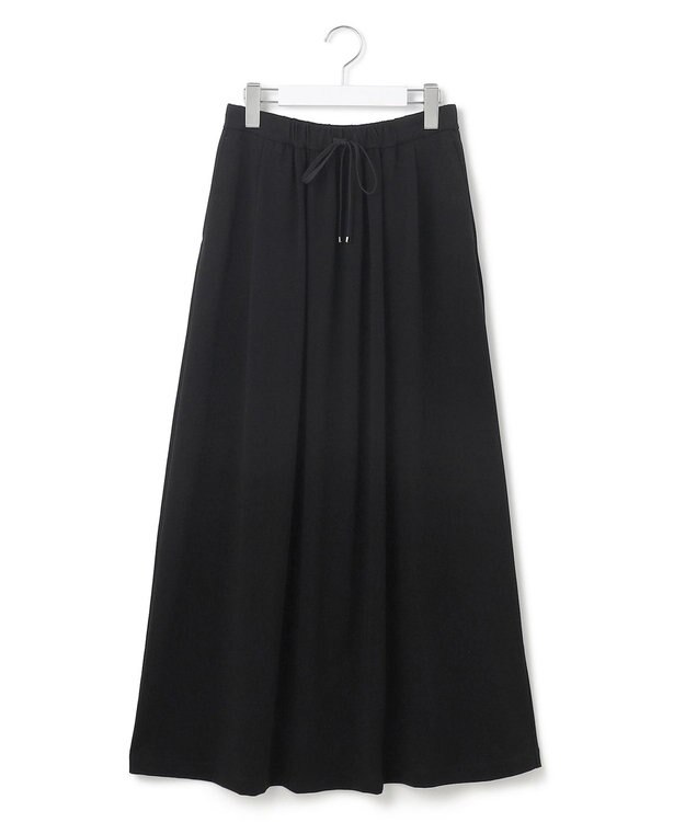 23区 【WEB&一部店舗限定/接触冷感/洗える】ツイストコットンプレーティング スカート ブラック系