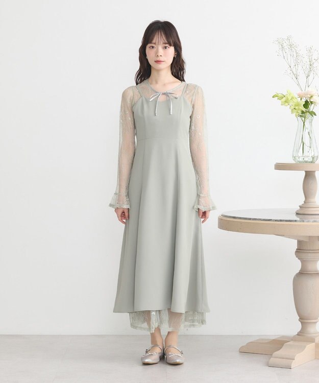 earth music&ecology SET2点レースワンピース＋キャミワンピース ミント