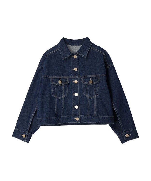 earth music&ecology マントスリーブＧジャン Indigo