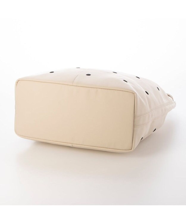 UNBILLION カシュカシュ cachecache / 三つ編みハンドルドット刺繍トート アイボリー