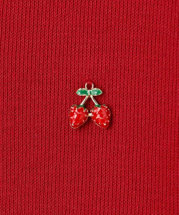 ANY KIDS 【Strawberry Collection】スナップボタン カーディガン レッド