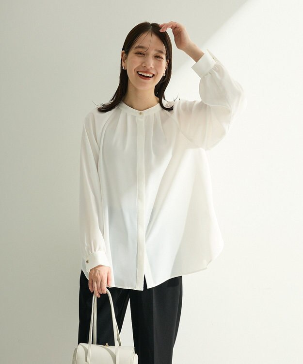 Green Parks Ｏ．２ｗａｙボウタイブラウス Ecru