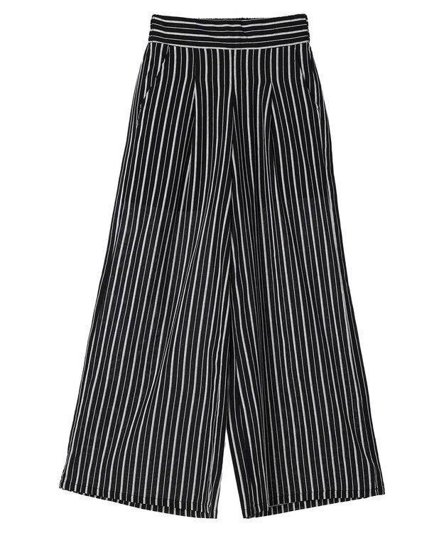 Green Parks ・ＥＬＥＮＣＡＲＥ　ＤＵＥ　ストライプワイドパンツ Black