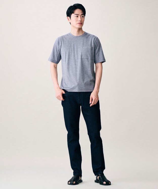 JOSEPH ABBOUD 【キングサイズ・ジャージー素材・ストレッチ】コンパクトコットンジャージー Tシャツ ライトグレー系2