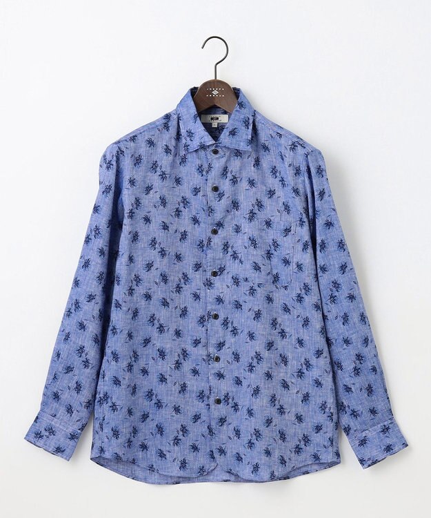 JOSEPH ABBOUD 【麻100％・軽い・涼しい】モイスチャー リネン シャツ ブルー系6