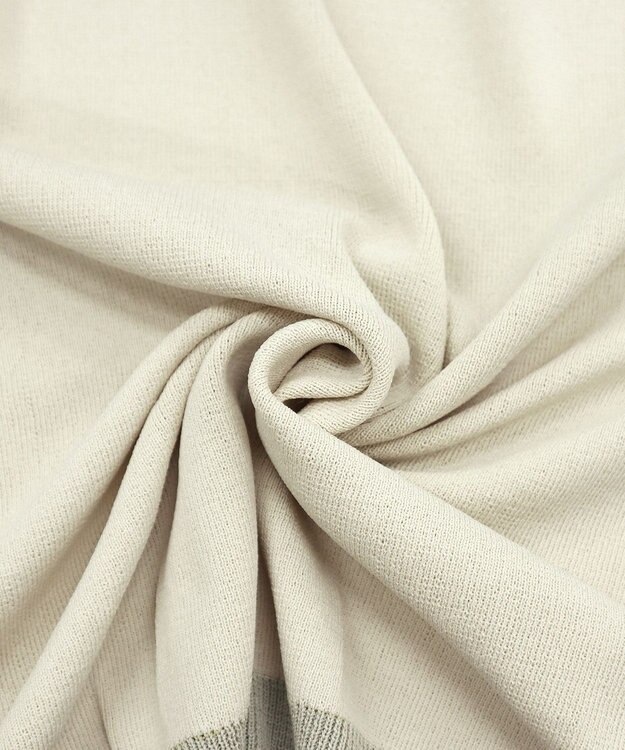 Tiaclasse 【新色追加・洗える】配色スリットニット ライトベージュ