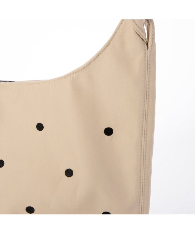 UNBILLION カシュカシュ cachecache / 三つ編みハンドルドット刺繍トート アイボリー