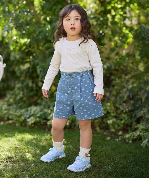 ANY KIDS チュールフリル 長袖Tシャツ エクリュ