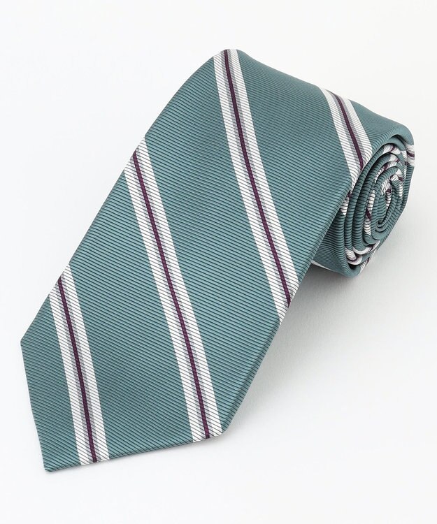 J.PRESS MEN 【JAPANESE TWILL STRIPE COLLECTION】ツイルストライプ ネクタイ ターコイズブルー系2