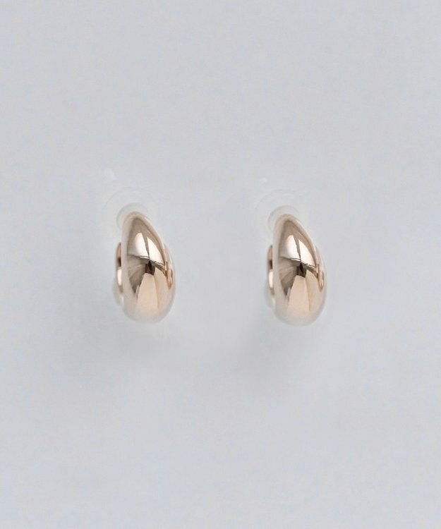 Phoebe 【金属アレルギー対応】ぷっくりフープセラミックピアス　シャンパンゴールド シャンパンゴールド