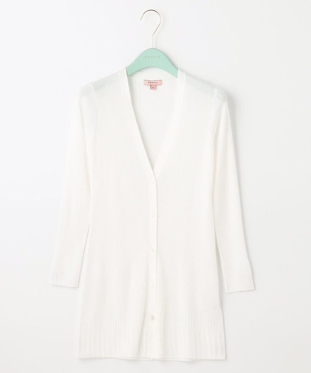 TOCCA 【洗える！】AJISAI LONG ロングカーディガン アイボリー系
