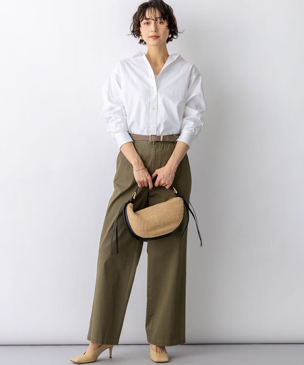 23区 【一部先行予約/VERY掲載】CANCLINI シャーティング ベーシックシャツ ホワイト系