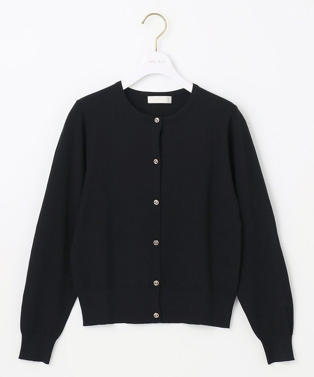 ANY SIS 【洗える】ベーシック カーディガン ブラック