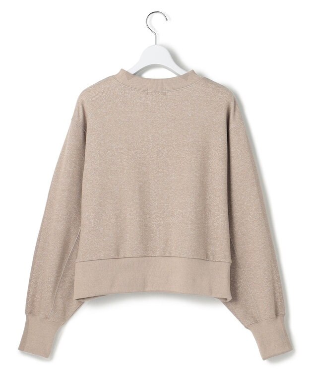 J.PRESS YORK STREET 【WOMEN】ラメ裏毛クルーネック スウェット ブラウン系