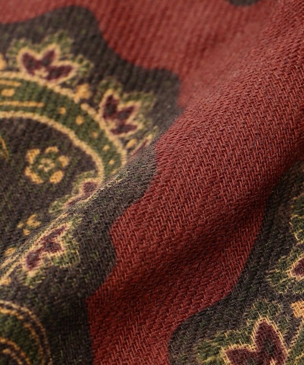 JOSEPH ABBOUD 【イタリア製・ Holliday&Brown】ビックペイズリー ストール ワイン系6