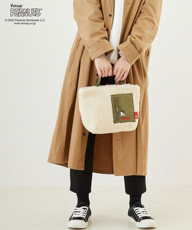 ROOTOTE 8273【スヌーピー】IP.デリ.ボア.ピーナッツ-7V 01：アイボリー