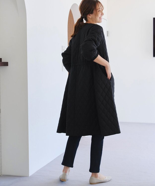 Tiaclasse 中綿キルティングコート ブラック